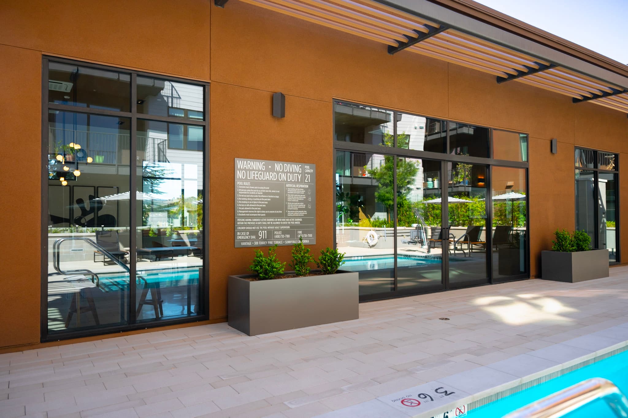 Commercial pool enclosure windows