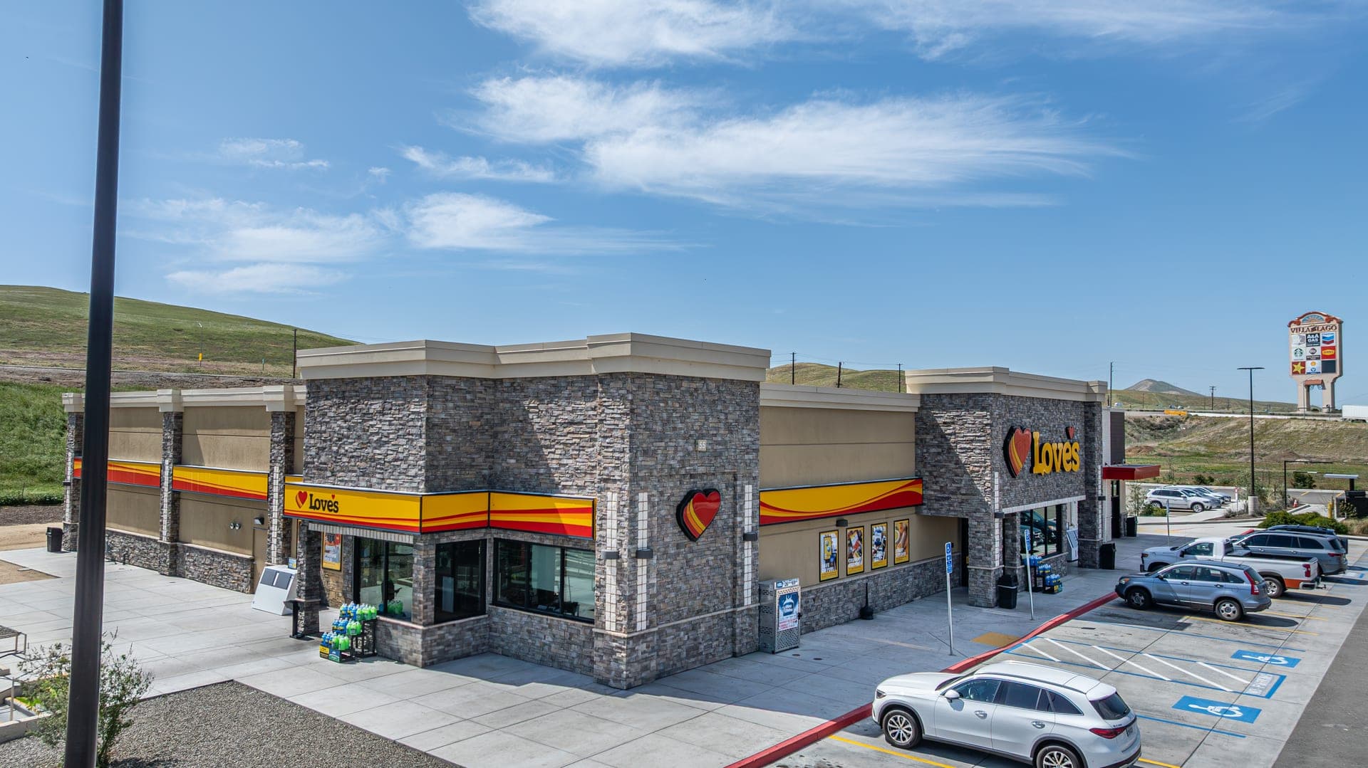Commercial window installation at a Love's Travel Stop location